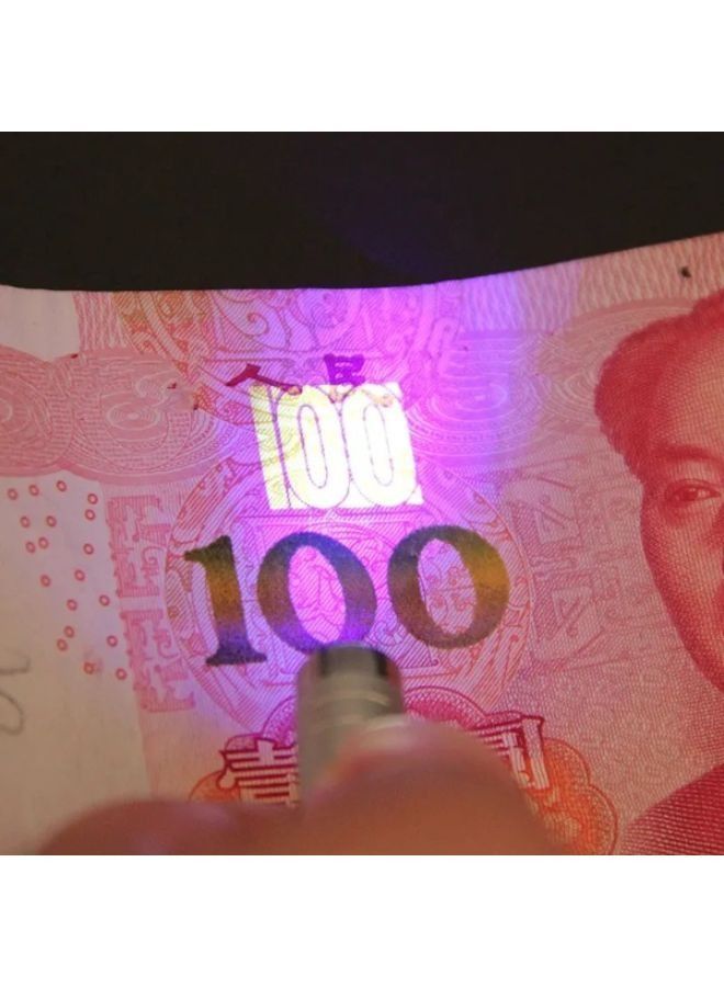 Mini Aluminum UV Torch LED Light Torch Keychain Pocket Light Lamp with Batteries for Mark Checker - Image 4