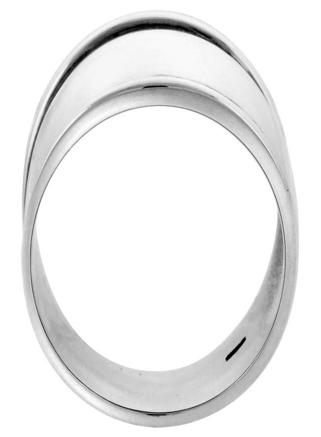 سابرينا سيلفر خاتم سيجار من الفضة الإسترلينية بتصميم قبة للنساء، عرض 7/16 بوصة، مقاس 10 - Image 2