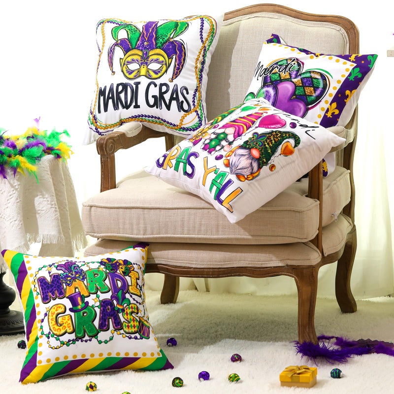 Mindsoft 9 Pcs Patriotic Throw Pillow Covers 4th of July Decorations 18 x 18 Inch  America Flag Stars Stripes Flag Pillow Covers Independence Day Memorial Day Home Sofa Couch Decorations - Image 3