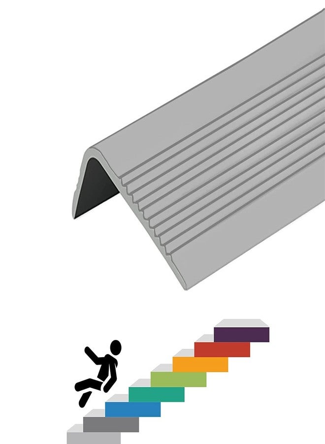 Zarini 1 Meter Rubber Stair Nosing Edge Protector - Self-Adhesive I-Shaped Corner Guard for Indoor & Outdoor Tile and Wood Stairs (5 CM, Multi-Color) - Image 1