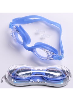 Dolphin G-2200 Anti-Fog Swim Goggles With Box & Ear Plugs, Blue  - Image 1