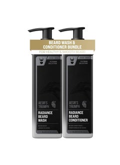 The Beard Struggle The Beard Struggle Radiance Beard Wash & Conditioner Bundle for Men - Platinum Collection - Pack of 2 - Aesir's Triumph - Nourish, Cleanse, Soften, & Strengthen Beard 