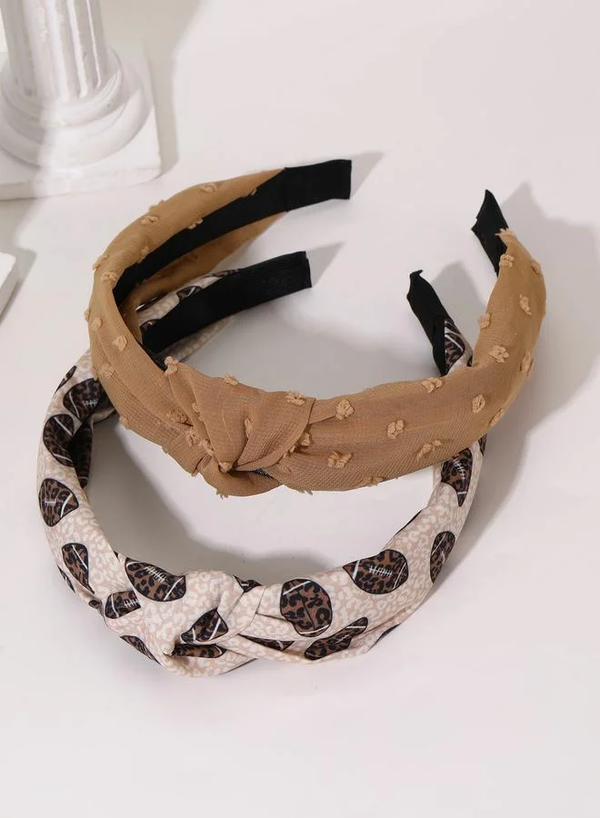 Take Two Pack of 2 - Printed Textured Headband