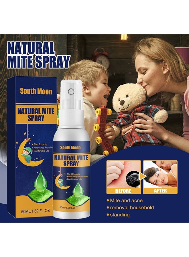 SOUTH MOON Natural Mite Spray,Mite Spray for home Mite Removal Indoor Environment Bed Linen and Clothing Mite Removal Spray (50ml） - Image 5
