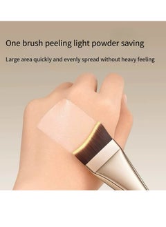 JOSQUEWNN Fish Tail Foundation Brush, Features a Curved Shape That Applies Product Lightly And Evenly. Short Dense Soft Bristles Flat Cheek Brush, Cheek Cream Cheek Cleansing Brush, Concealer Brush, Luxury Fiber Bristle, Making It Perfect For Both Foundation And Masks.  - Image 4