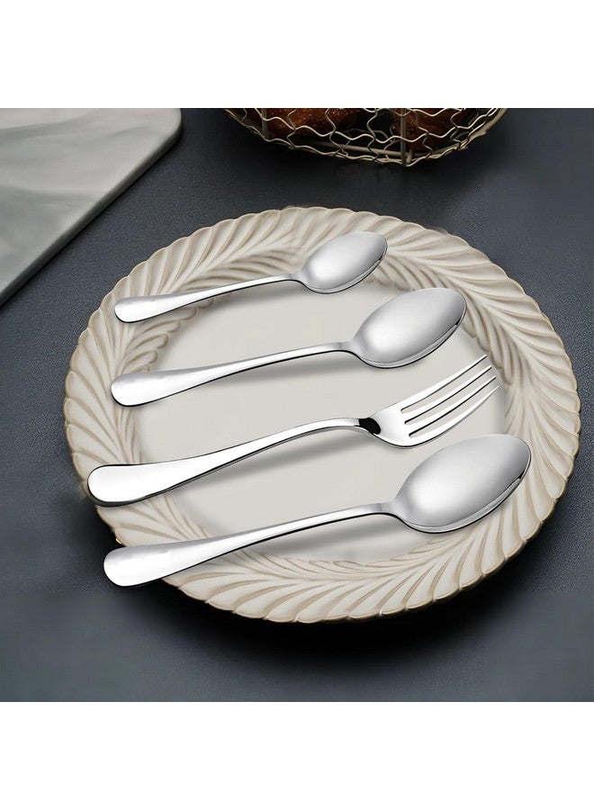 Parage 24 Pieces Stainless Steel Cutlery Set for Home & Kitchen (Contains: 6 Table Spoons, 6 Forks, 6 Tea Spoons, 6 Dinner Spoons), Spoon Set, Luxury Dining Tableware Gift for House Warming, Silver - Image 1