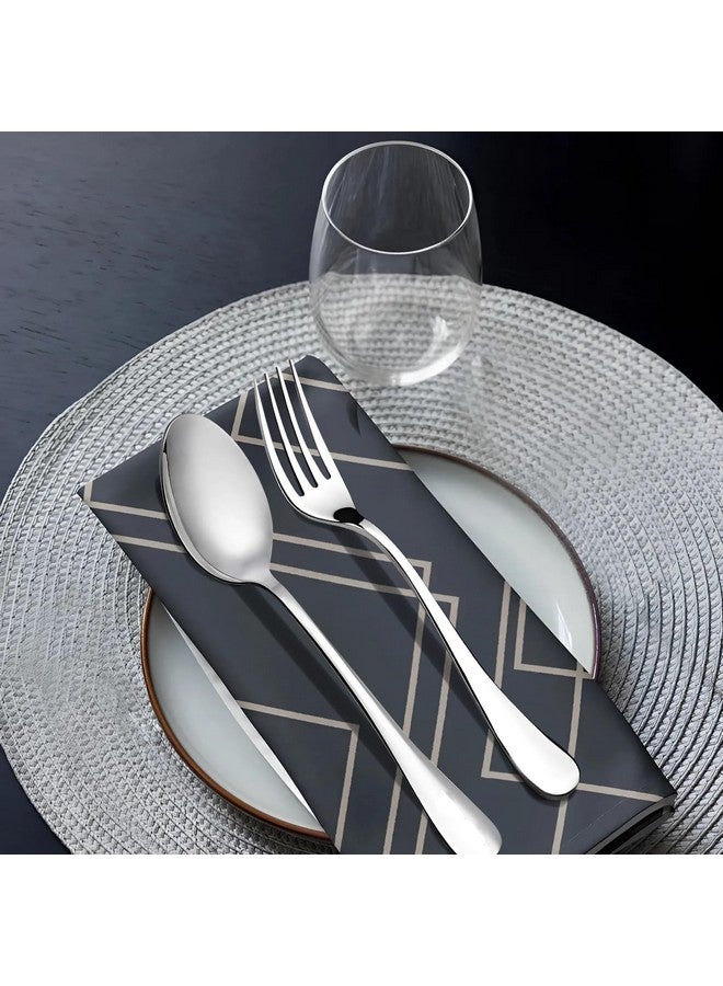 Parage 24 Pieces Stainless Steel Cutlery Set for Home & Kitchen (Contains: 6 Table Spoons, 6 Forks, 6 Tea Spoons, 6 Dinner Spoons), Spoon Set, Luxury Dining Tableware Gift for House Warming, Silver - Image 2