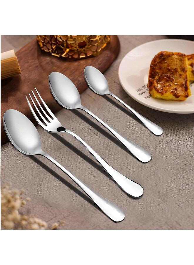 Parage 24 Pieces Stainless Steel Cutlery Set for Home & Kitchen (Contains: 6 Table Spoons, 6 Forks, 6 Tea Spoons, 6 Dinner Spoons), Spoon Set, Luxury Dining Tableware Gift for House Warming, Silver - Image 4