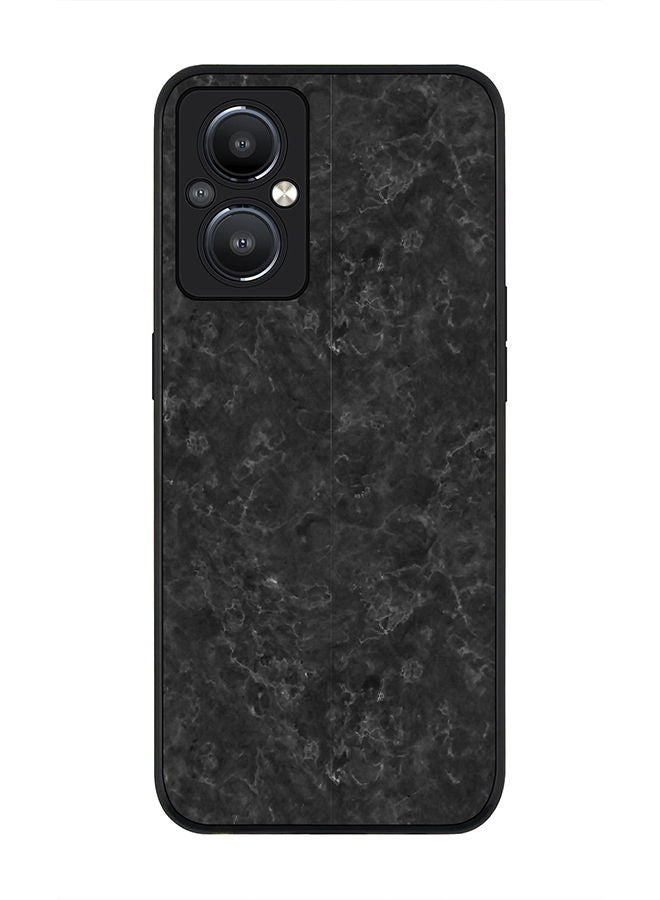 Stylizedd Rugged Black edge case for OnePlus Nord N20 5G Slim fit Soft Case Flexible Rubber Edges Anti Drop TPU Gel Thin Cover - Marble Texture Black - Image 1