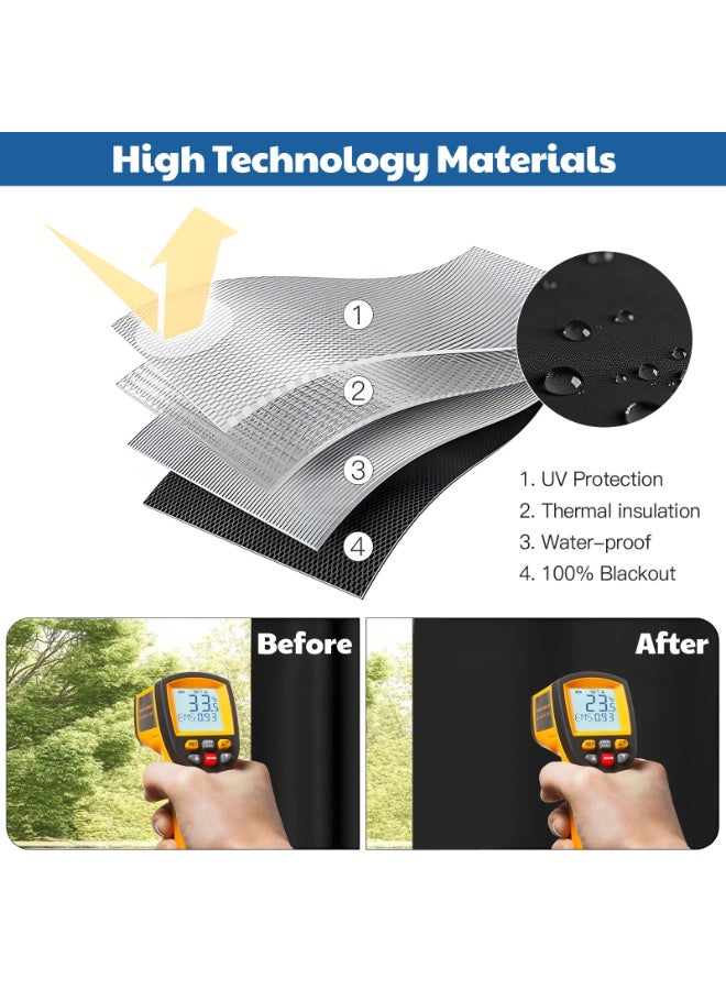 Lucky Kids Portable Blackout Curtain with Velcro – Cut-to-Fit Blackout Window Cover Film for Travel & Home – 145x300cm / 145x400cm, Light Blocking Shades for Windows, Removable & Reusable - Image 3