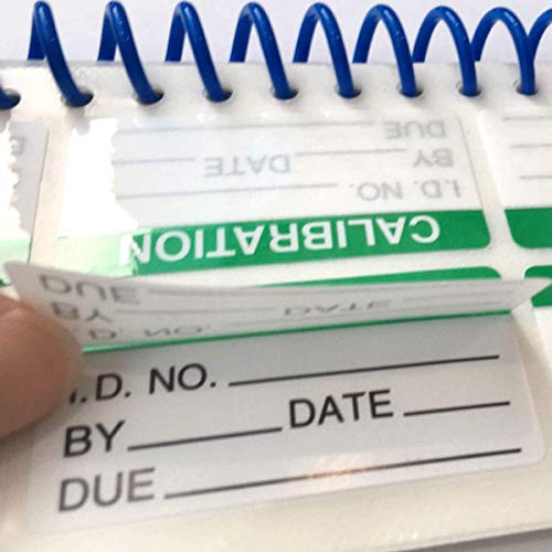 wootile ملصقات المعايرة ذاتية الترقيم مع غلاف حلزوني لفحص معدات NIST ISO-900 ملصق سلامة مراقبة الجودة (1 × 2 بوصة) - Image 2