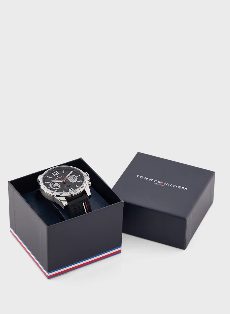 TOMMY HILFIGER Chronograph Silicone Strap Watch