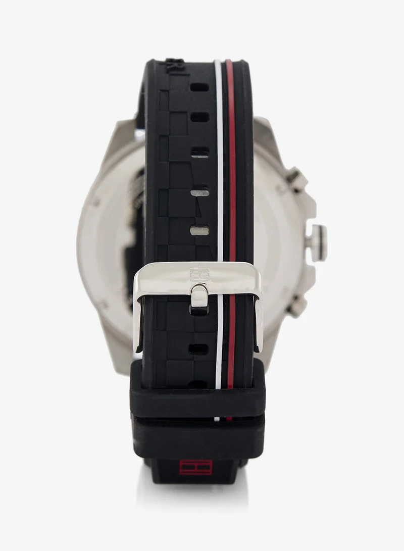 Tommy Hilfiger  Mens Analog Multifunction Quartz Watch With Black Silicone Bracelet - 1791473 for Men | Best Price UAE