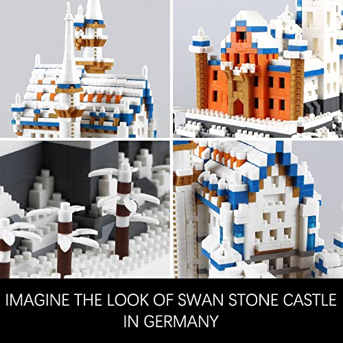 Vziimo Germany Swan Stone Castle Micro Building Blocks Set Famous World Architecture Model Creative Collection Building Toys for Adults and Kids 14 2800 Pieces - Image 5