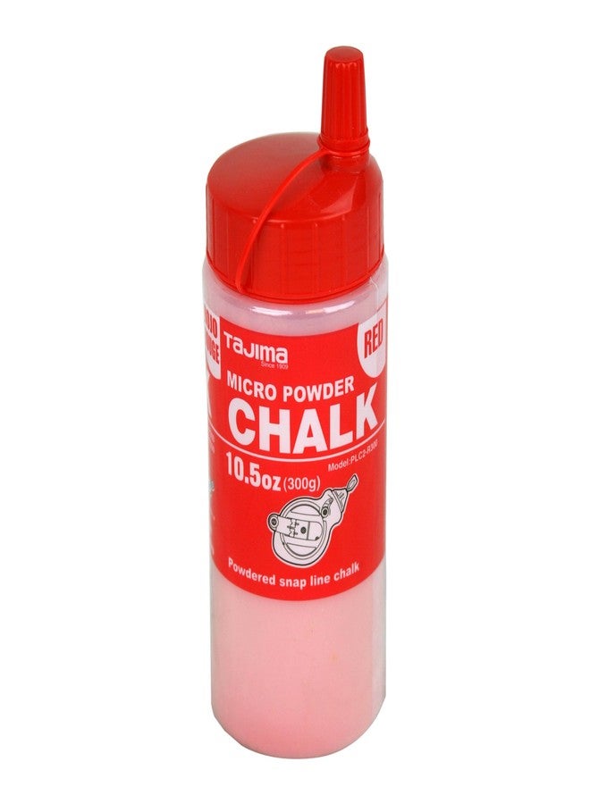 TAJIMA Micro Chalk - Red 10.5 oz (300g) Ultra-Fine Snap-Line Chalk with Durable Bottle & Easy-Fill Nozzle - PLC2-R300 - Image 1