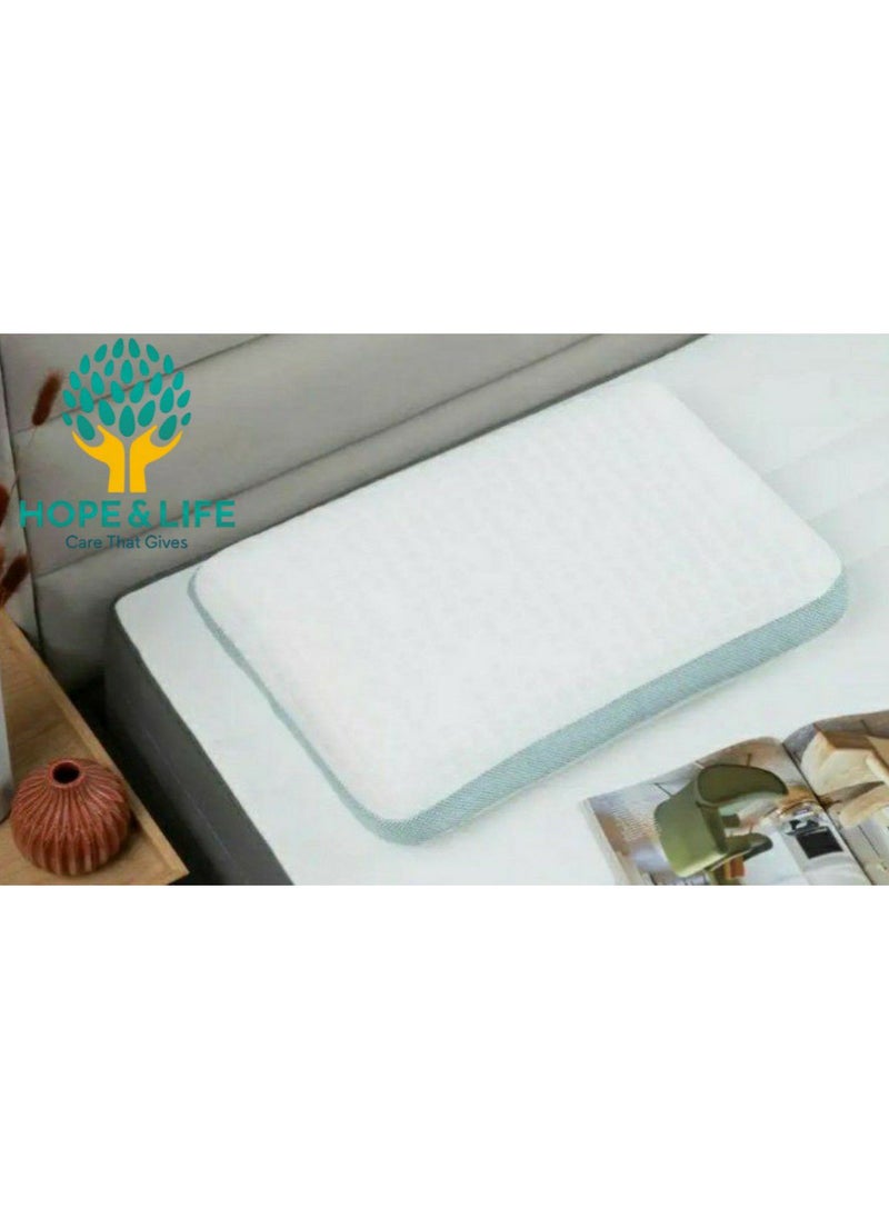 Hope And Life Memory Foam Pillow For Treating Neck And Shoulder Pain, Anti-Microbial And Anti-Allergic - 60*40*13 cm  - Image 4