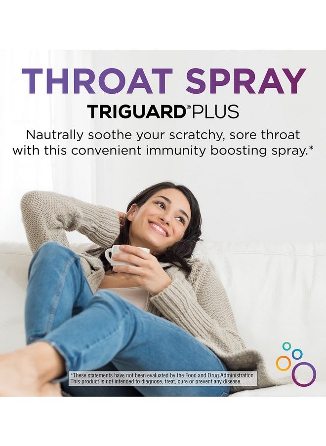Oxygen Nutrition - Triguard Plus Throat Spray ; Elderberry Extract Olive Leaf Extract And Colloidal Silver Water 3In1 Immune Support Throat Spray ; Powerful Immune System Booster ; Great Taste 2Oz / 60Ml - Image 1