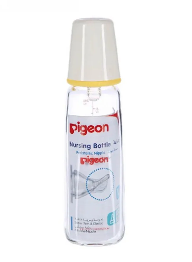 بيجون Slim Neck Glass Bottle White Cap - 240ML - Assorted
