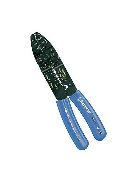 IMPERIAL Imperial Tool IE150 Open and Closed Barrel Flag Terminal Crimper, 10-22 AWG 