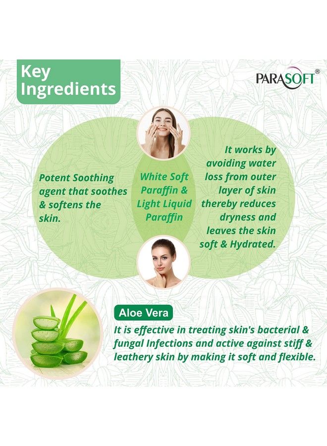 Parasoft Cream For Dry & Dehydrated Skin Intense Moisturizer Nourishing Cold Cream & Winter Cream With Goodness Of Aloe Vera For Both Men & Women Quick Absorbing & Nongreasy Paraben Free220Gm - Image 4