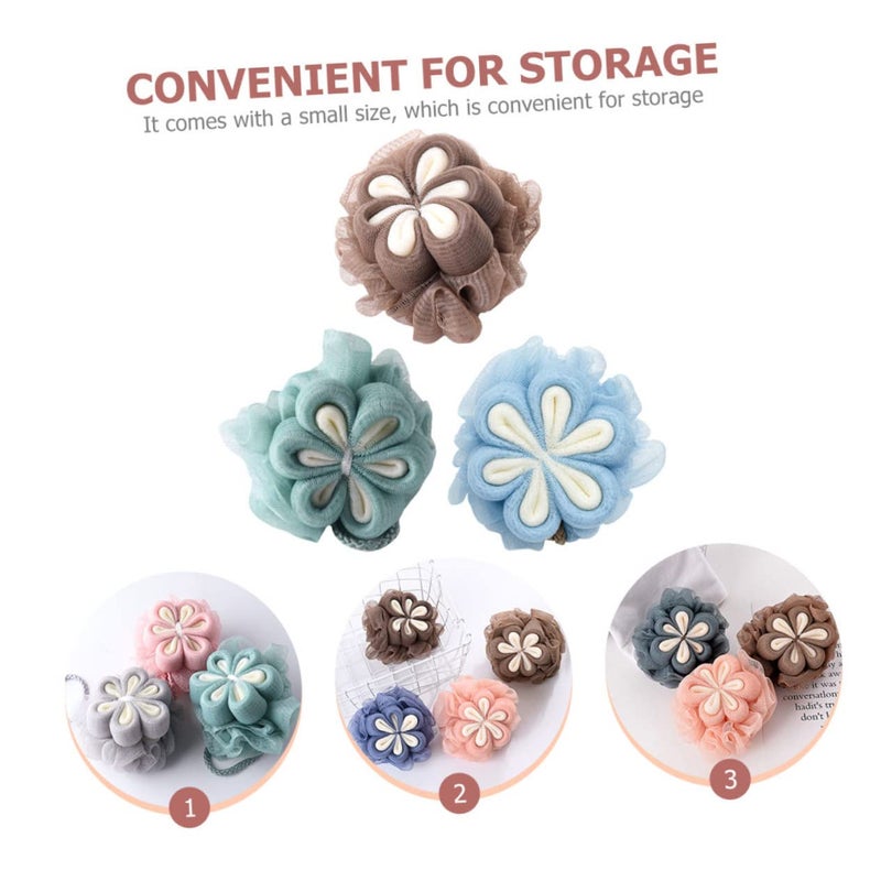 3 Pack Portable Shower Loofah Balls Gentle Body Scrubber For Massage And Exfoliation - Image 5