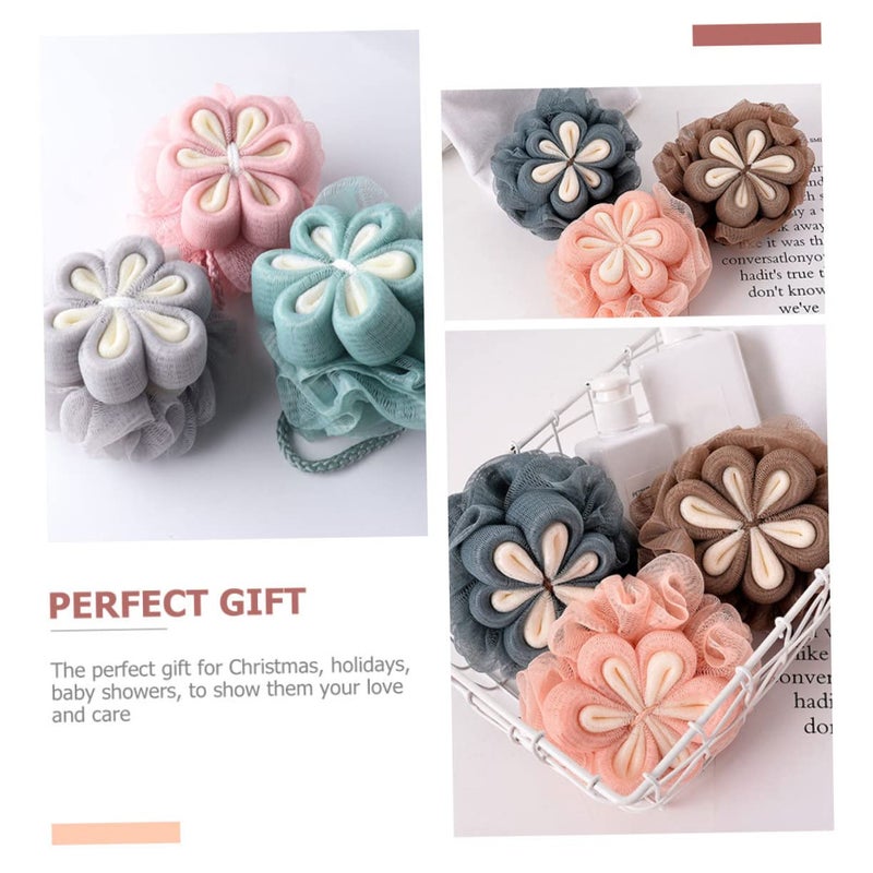 3 Pack Portable Shower Loofah Balls Gentle Body Scrubber For Massage And Exfoliation - Image 4