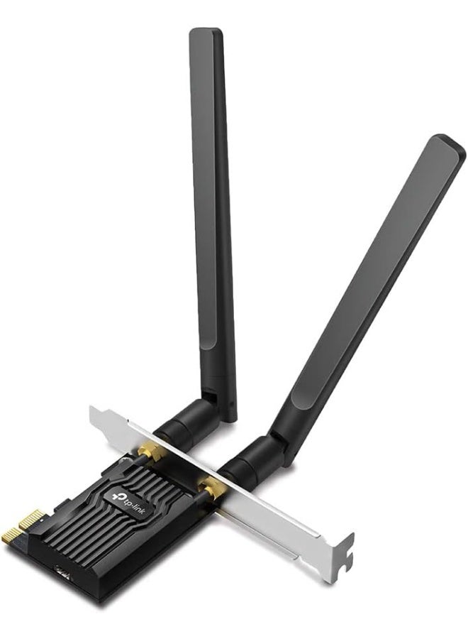 Tp-link Tl TP-Link AX1800 Wi-Fi 6 Dual Antennas High Gain Bluetooth 5.2 PCIe Adapter, Dual-Band, Low-Profile Bracket, MU-MIMO, Low- Latency Gaming, Supports Windows 10/11, Highly Secure WPA3 (Archer TX20E),Black - Image 1