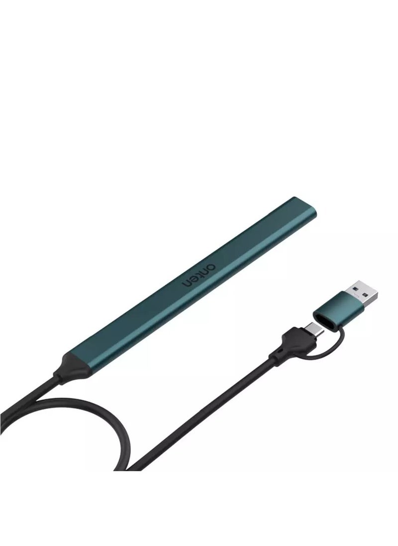 onten USB C + USB 3.0 to 7 USB Ports for MacBook Pro, iMac 2021, USB Splitter Aluminum Alloy  - Image 2