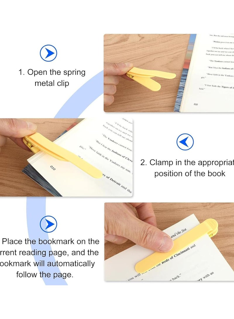 3-Pack Non-Slip Silicone Bookmarks, Auto-Adjust Page Holder Easy Grip Design, Flexible Bookmark for All Book Sizes Ideal Gift for Students Book Lovers - Image 5
