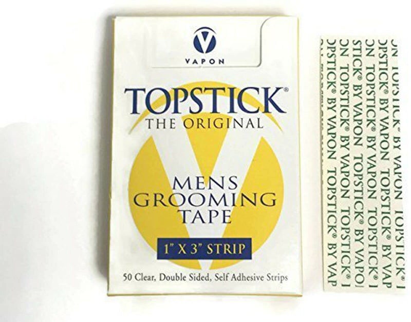 Vapon Topstick 1" X 3" Straight Strips, T150, 50 Pieces for Hairpieces and Wigs