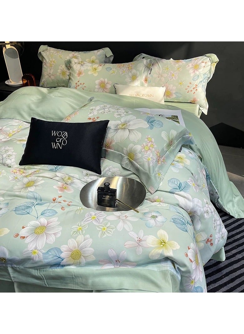 Duoduo home Light Luxury Tencel duvet cover set  , high quality king size ,with duvet cover 220*240cm, new model,4pcs set - Image 2