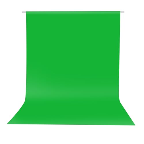 HEMMOTOP خلفية شاشة خضراء HEMMOTOP، 5x6.5 قدم، ورقة خلفية لتصوير الكروم، لإزالة الخلفية، اجتماع زوم، استوديو تصوير فيديو، بث مباشر، تسجيل فيديو (خلفية فقط) - Image 1