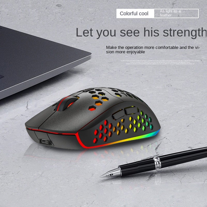 iblancod(Black Iron Bull) BL110 Wireless 2.4G Lightweight Design Large Capacity Battery RGB Backlight Type-C Interface 2.4G Wireless - Image 2
