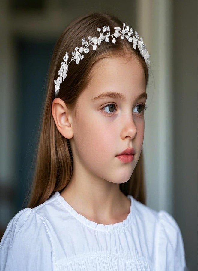 AMCAMI Floral Headbands for Girls Flower Girl Hair Accessory & Bridal Hair Pieces with Flowers for Hair and Wedding Accessories - Image 4
