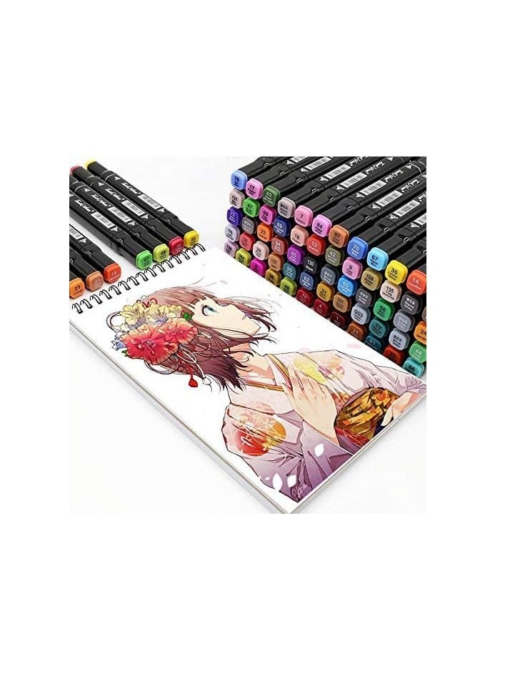 80-Piece Graphic Marker Pen Multicolour BY TOYS-EGYPT