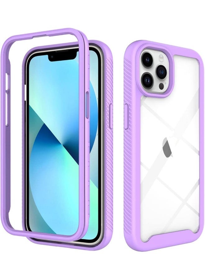 ECVV Case for iPhone 14 Pro 6.1 Inch Full-Body Protection Shell Shockproof Phone Case Screen Camera Lens Protective Anti-Fingerprint Anti-Scratch Phone Case for Apple iPhone 14 Pro 6.1â€˜â€™-Purple - Image 2