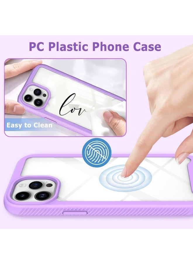 ECVV Case for iPhone 14 Pro 6.1 Inch Full-Body Protection Shell Shockproof Phone Case Screen Camera Lens Protective Anti-Fingerprint Anti-Scratch Phone Case for Apple iPhone 14 Pro 6.1â€˜â€™-Purple - Image 5