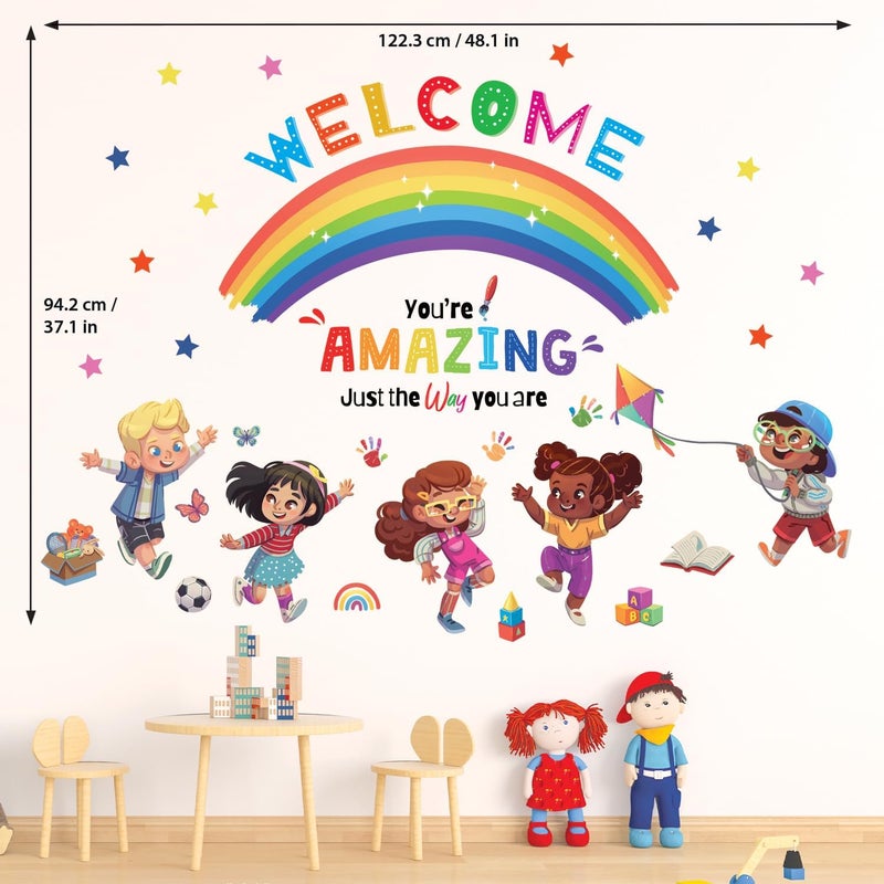 DECOWALL SG22403 Kids Play Corner and Quotes Wall Stickers Decals Reading Room ABC Dcor Classroom Playroom Library Nursery Peel and Stick Removable Baby Boys Girls Decorations School Inspirational - Image 3