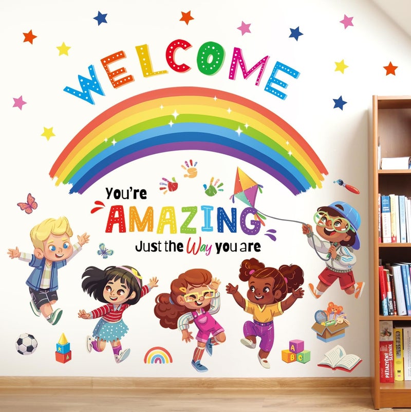 DECOWALL SG22403 Kids Play Corner and Quotes Wall Stickers Decals Reading Room ABC Dcor Classroom Playroom Library Nursery Peel and Stick Removable Baby Boys Girls Decorations School Inspirational - Image 2