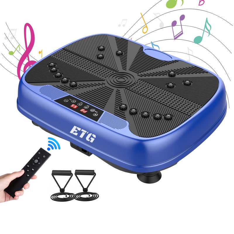 ETG Mini Vibration Plate Exercise Machine Whole Body Workout Vibrate Fitness Platform Lymphatic Drainage Machine for Weight Loss Shaping Toning Wellness Home Gyms Workout - Image 1