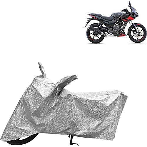 Aksmit Akmsit Waterproof Bike/Scooty Cover Magic Silver Universal Fit Dust and UV Protection | Double Stitched | Mirror Pockets (Silver) Pack of-1 - Image 1