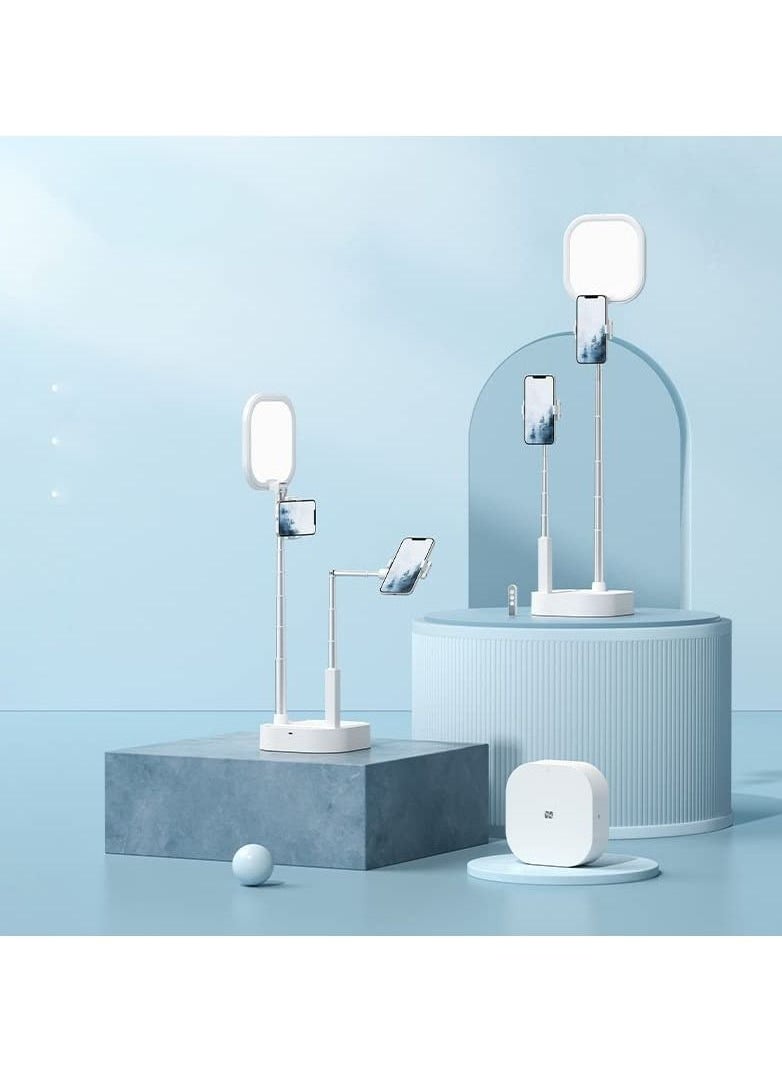BELLSBERRY - Extendable Selfie Stand, 360° Rotation Height & Angle Adjustable Phone Holder with Two Phone Holders - Image 1