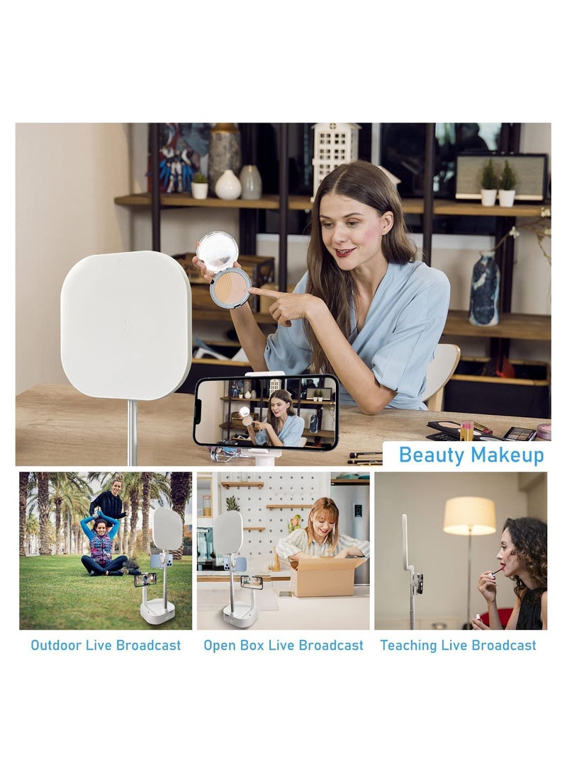 BELLSBERRY - Extendable Selfie Stand, 360° Rotation Height & Angle Adjustable Phone Holder with Two Phone Holders - Image 1