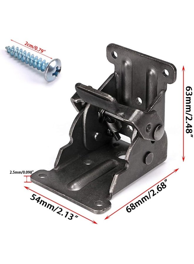 Skelang Foldable Bracket, Self-Lock Hinge Hardware with Screws Lock Extension Support for Table Leg, Bed Leg, Workbench, Pack of 4 - Image 4