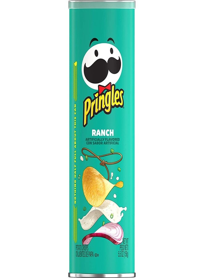 Pringles رقائق بطاطس برينجلز بنكهة رانش، 5.9 أونصة (عبوة من 12) - Image 1