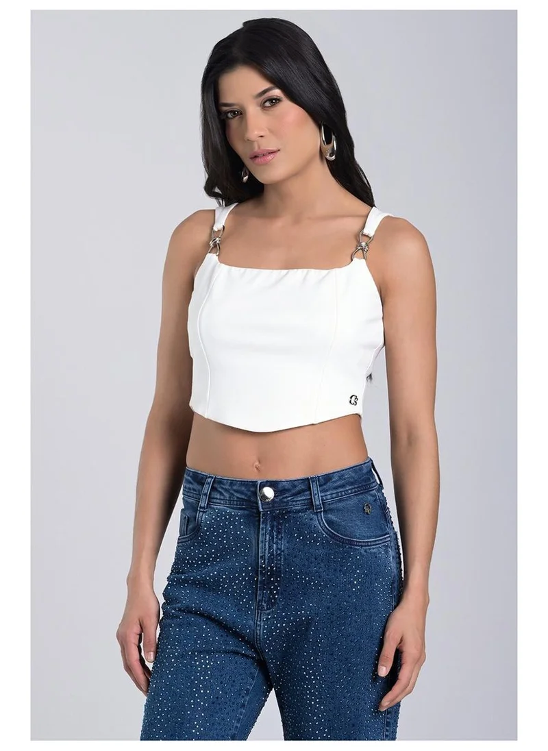 Off-white Knit Corset Top