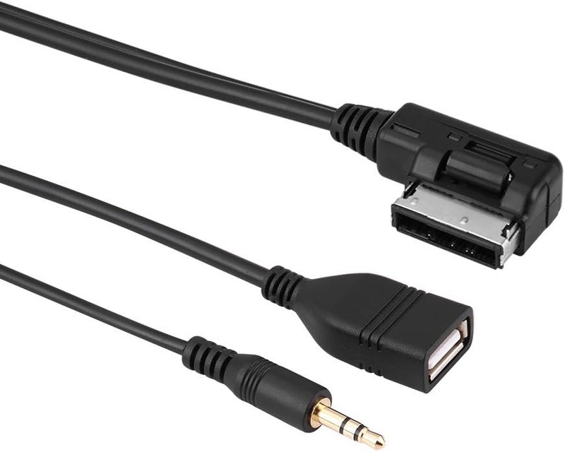 comfrt Wire Music Interface Audio Adaptor, Car Audio MP3 Auxillary Cable Aux-in USB Audio Music Interface Adapter Compatible for Mercedes Benz Mercedes Benz Aux Adapter - Image 3