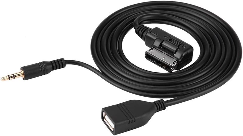 comfrt Wire Music Interface Audio Adaptor, Car Audio MP3 Auxillary Cable Aux-in USB Audio Music Interface Adapter Compatible for Mercedes Benz Mercedes Benz Aux Adapter - Image 1