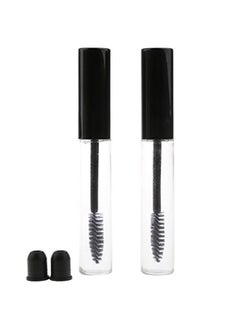 Vinayakart 2Pcs Of 10Ml Empty Tube Eyelash Cream Mascara Wand Container Bottle Vials With Brush And Plugs Diy  - Image 1