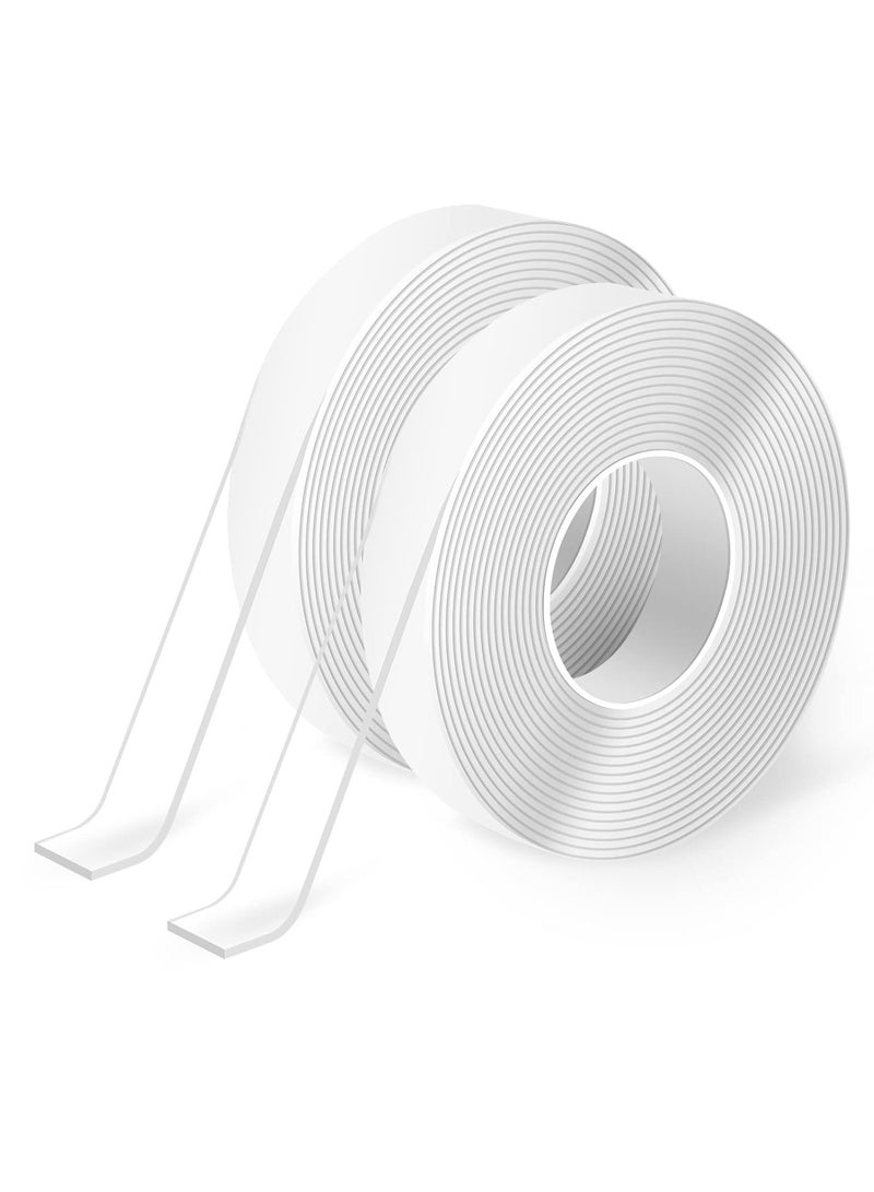 2-Double Sided Tape Heavy Duty Traceless Removable Washable Nano Tape Gel Grip Tape, Reusable Strong Sticky Adhesive Transparent Mounting Tapes 3 m - Image 1